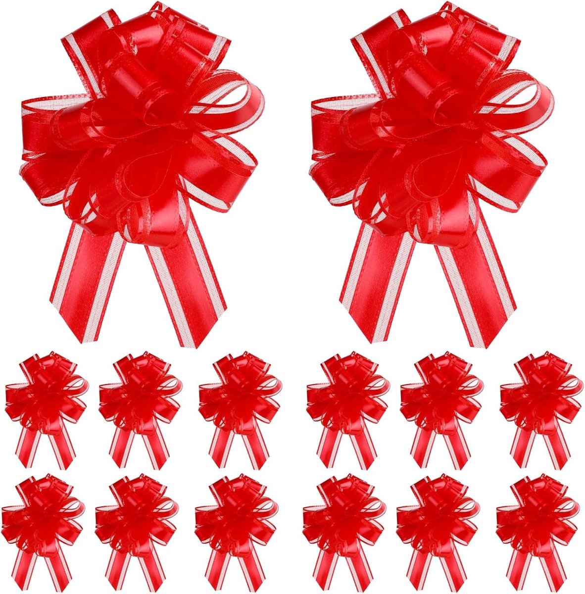 Grote Rode Cadeaulinten en Strikken Set van 12 - Perfect voor Verjaardagen, Kerst en Bruiloften