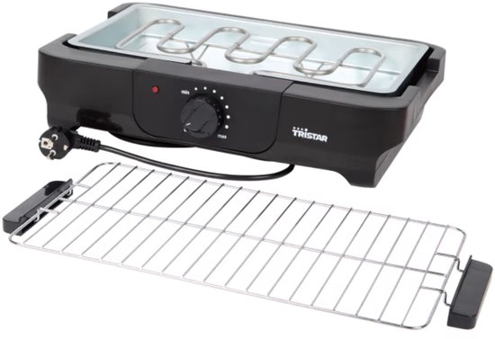 Tristar elektrische tafelbarbecue 2000 watt - Grilloppervlakte 40 x 23 cm - Met snoer van 1 meter — afbeelding 2