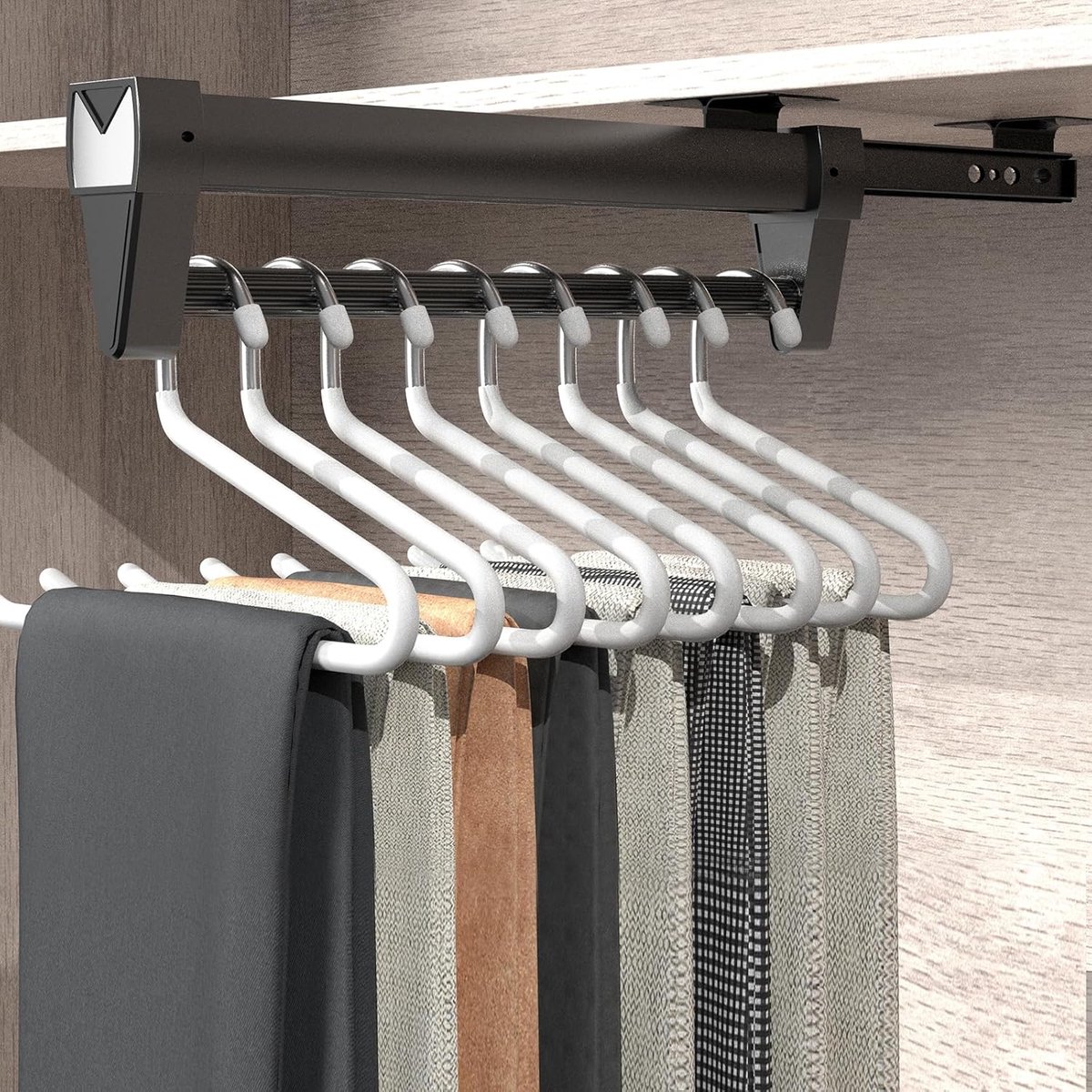 Kledingstang, VerstelbareKledingroede, Lengte 26-61 cm, Bespaart Opbergruimte en is Ideaal Voor Het Organiseren Van Kleine Kasten, Kleding en Broeken (36cm Standaardversie)