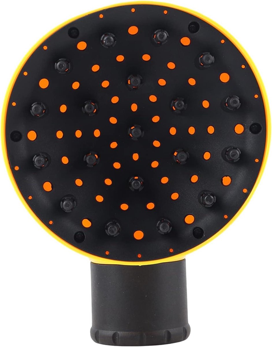 Haarverspreider Diffuser - Krullen Versterker - Haar Styling - Universele Pasvorm - 21.5 cm - Geel