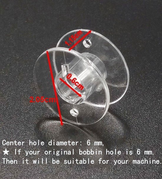25 x Doorzichtige plastic naaimachinespoelen met doos naaien spoelen klossen voor huishoudelijke naaimachine Brother Janome Singer Elna Babylock Kenmore Pfaff enz — afbeelding 5
