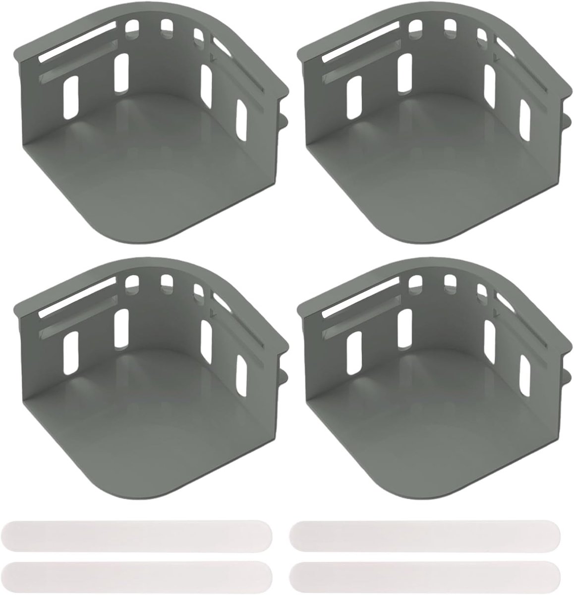 4 stuks lakenhouder met slotstrips, hoekhouders voor matrasbeddengoed, lakbevestigingen om hoeslakens op hun plaats te houden, geschikt voor alle bedmaten (grijs)