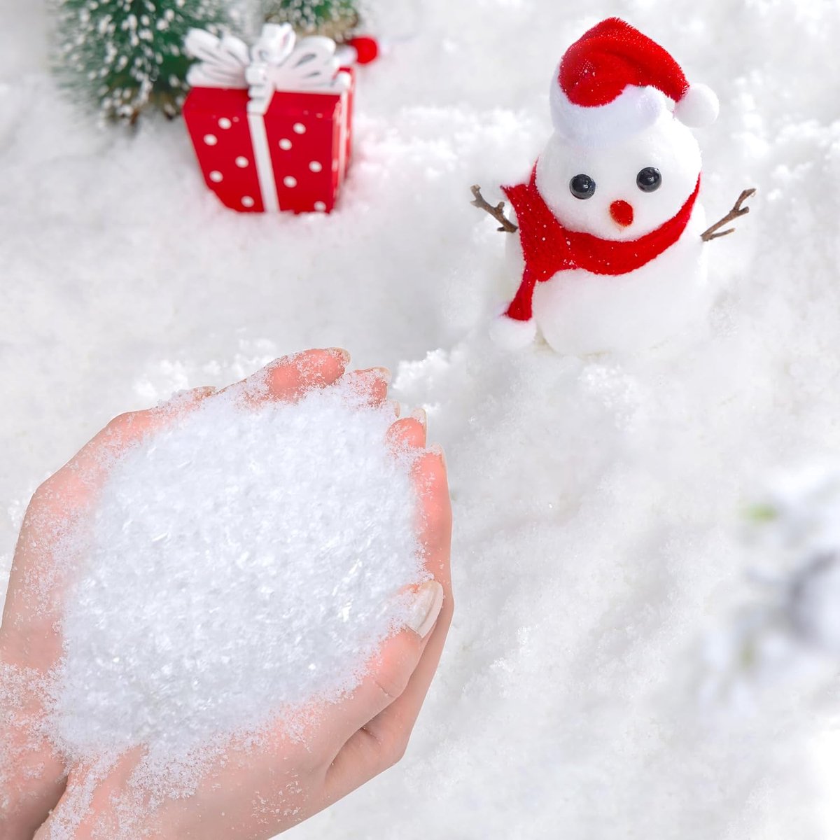 Kunstsneeuw, kunstsneeuw, kunstsneeuwvlokken, kunstsneeuw voor decoratie, kunstsneeuw voor kerstboom, Kerstmis, feest, feestdagen (100 g)