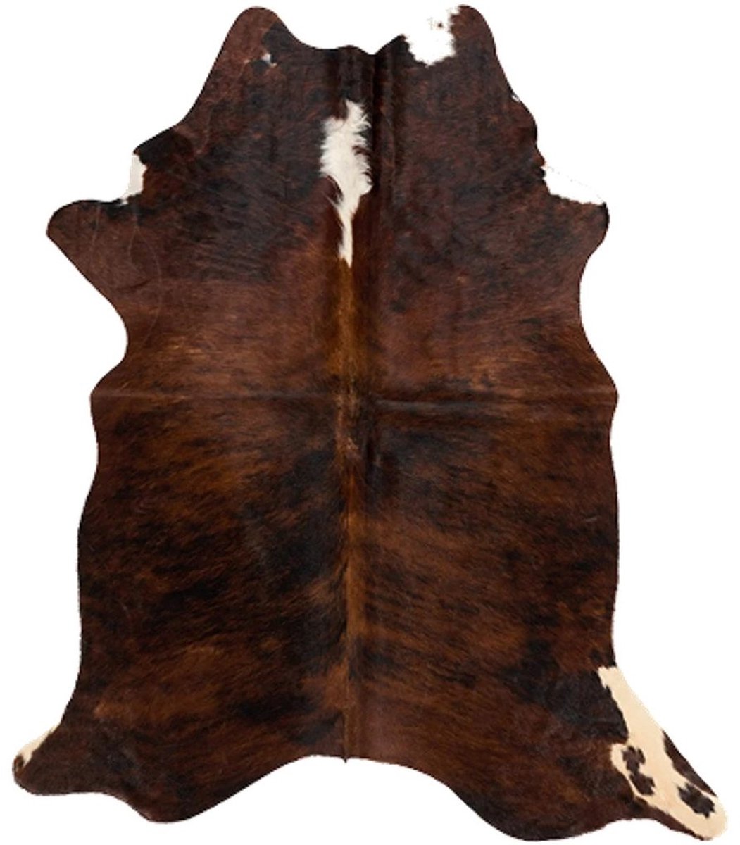 Koeienhuid Vloerkleed - Bruin-wit - 213 x 182 cm - Koeienkleed / Koeienvel / Dierenvel / Dierenhuid / Koehuid Tapijt