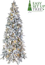 Easy Set Up Tree® LED Avik Decorated Frosted Shiny Mint - 180 cm - Kerstboom met versiering