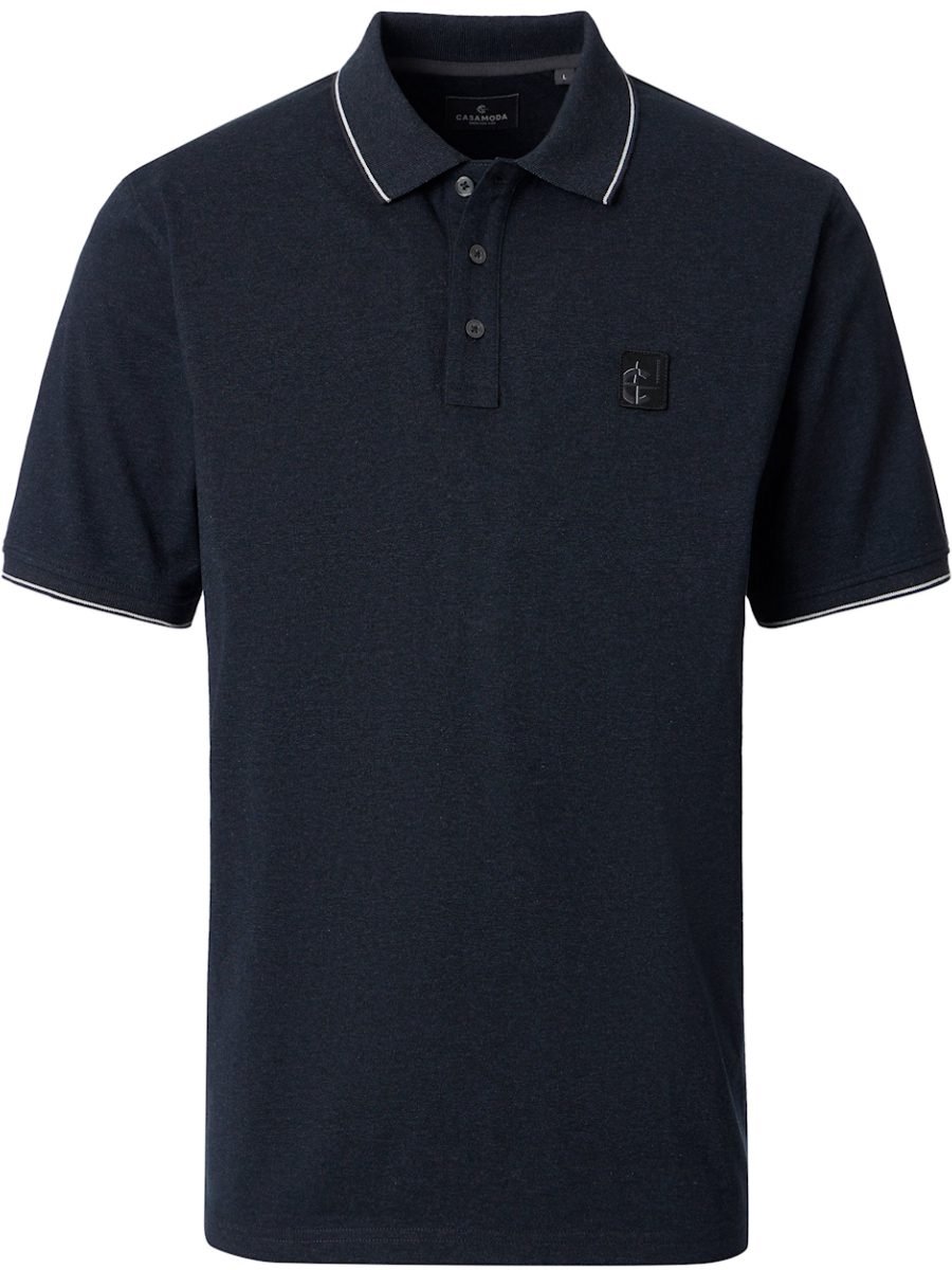 CASAMODA Poloshirt Katoen 3 Knoops 126320181-108 Blauw - M