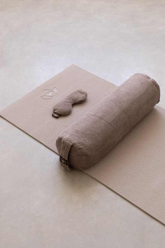 Yoga bolster eco rib taupe rond - Lotus — afbeelding 5