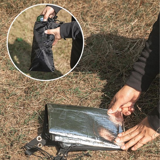 Aluminiumfolie Camping Mat - Isolerende Aluminiumfolie Camping Slaapmat, Dubbelzijdige Waterdichte Folie Mat Slaaptent Pad, Thermische Isolerende Mat voor Camp, Outdoor Picknick — afbeelding 2