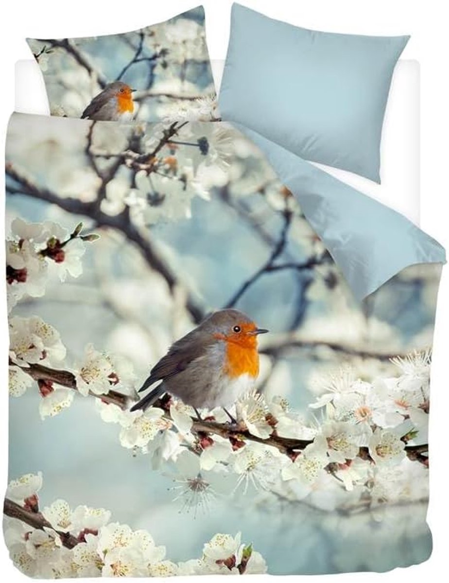 Robin - Flanel - Dekbedovertrek - Tweepersoons -200x200/220 cm + 2 kussenslopen 60x70 cm - Multi kleur