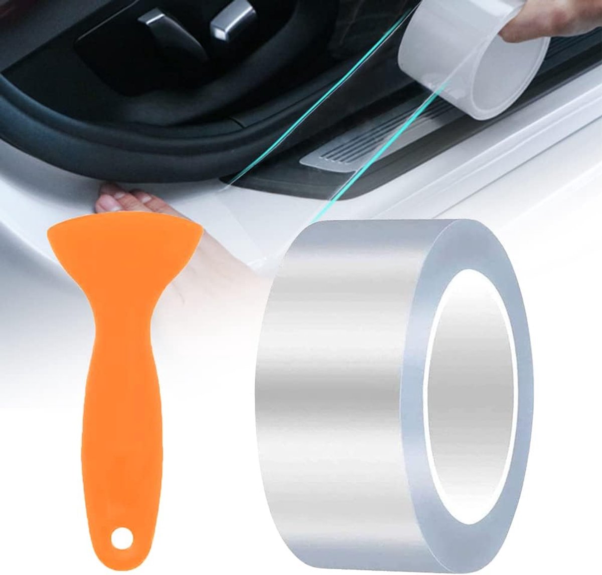 tape, Lakbeschermingsfolie tape randbescherming beschermfolie autofolie zelfklevend universele (5 cm x 10 m)