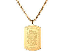 Islamitische Ketting Voor Mannen Vrouwen Koranic Ayatul Kursi Ketting Moslim Allah Ketting Rvs Arabische Sieraden Gift