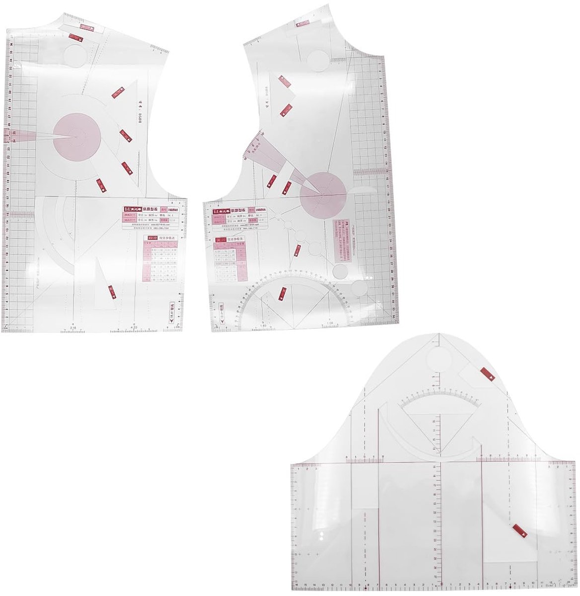 1:1 Fashion Design liniaal set voor het tekenen van kleding, onderwijs voor schoolstudenten, prototype kleding (3 stuks)