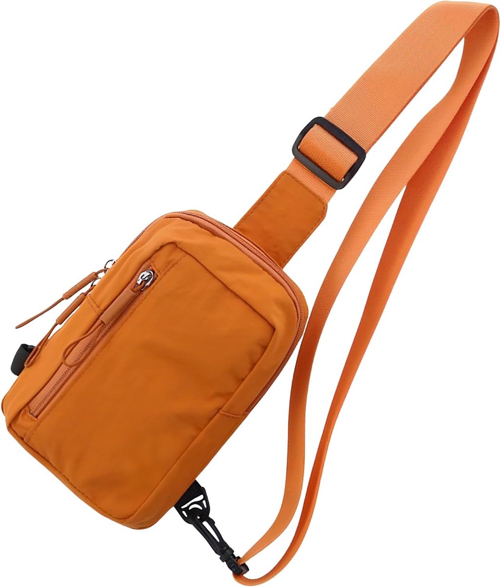 Schoudertas Voor Heren, Tas Voor Op De Borst, Fannypack, Schoudertas - Pendelen Festival Winkel Reis Honden Uitlaten (Oranje)