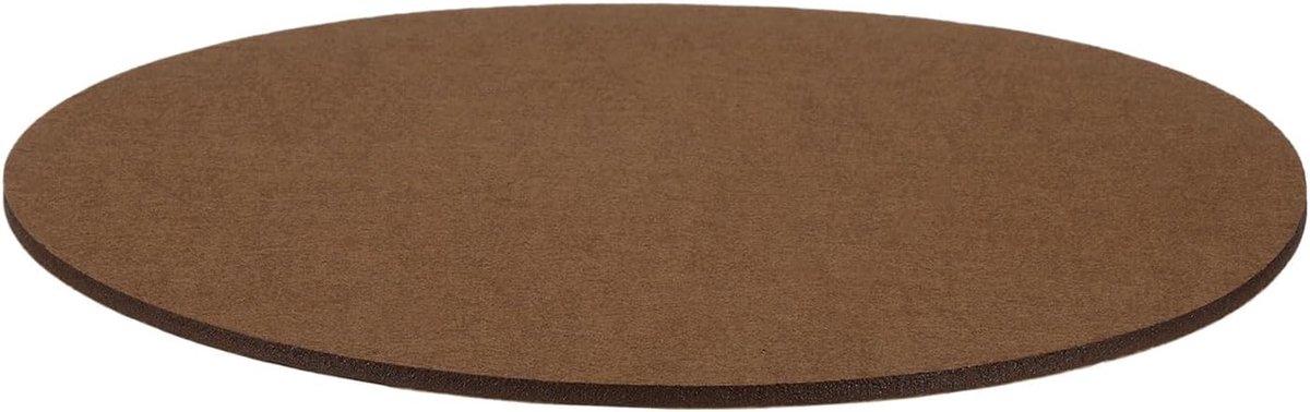Meubelvilt, ronde viltglijders, 304 mm diameter x 5 mm dikte, met antislip, anti-kras-sticker, vloerbescherming voor stoelpoten, ter bescherming van houten vloeren, bruin