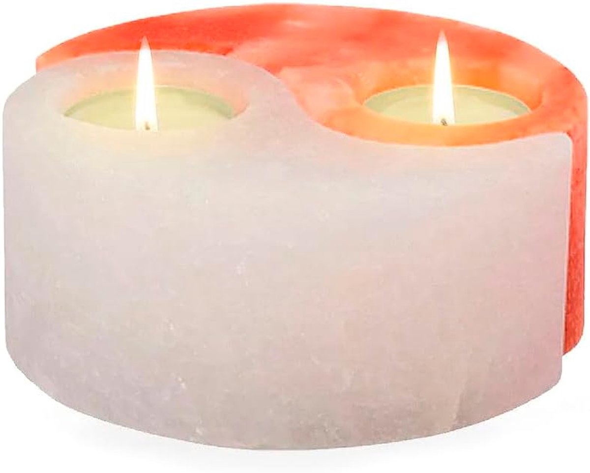 | Himalayazout Waxinelichthouder Yin Yang ca. 1,5 kg | Punjab Pakistan | 100% Natuurlijk | Handgemaakt – Decoratie – Ontspanning – Meditatie