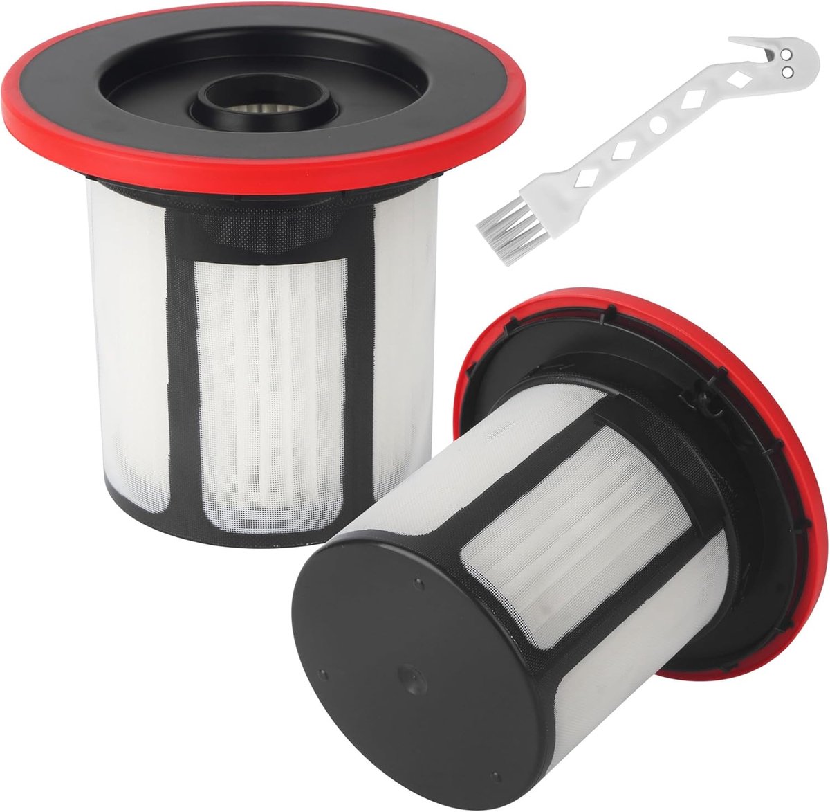 2 stuks filters voor Bosch Unlimited 6 Series met filterhouder en borstel, stofzuigeraccessoires, reserveonderdelen - ShopVlot