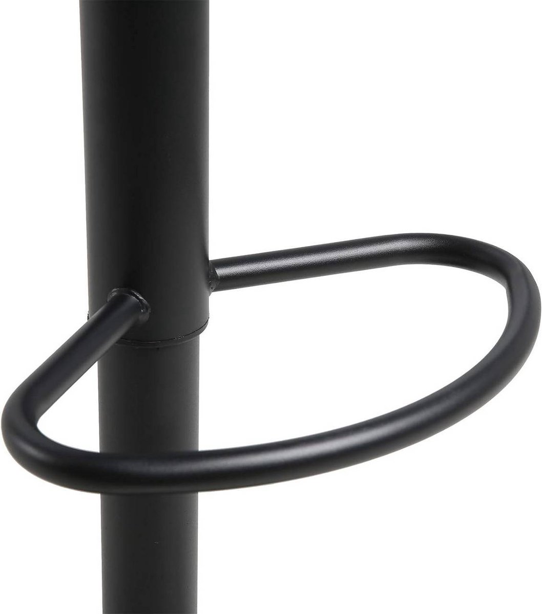 SureDeal® - barkruk - Barstoel bistrokruk hoogte - 38,5x39x84 cm - Zwart
