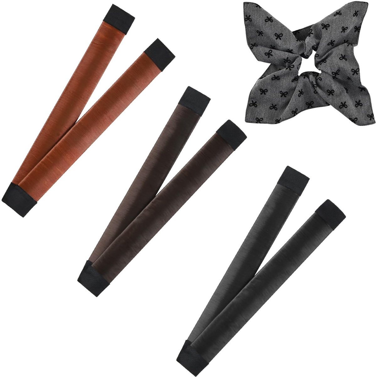 Knot, 1 elastische strik scrunchies, vlinder, donut bun maker, knot maker, haaraccessoires voor meisjes en vrouwen