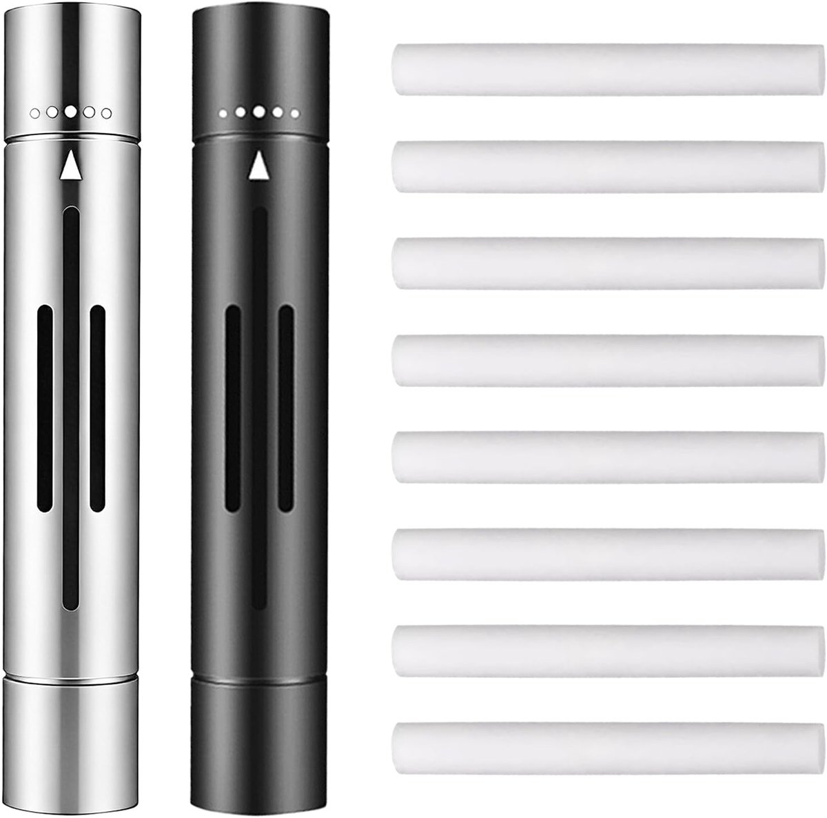 2 stuks auto-geur interieur, diffuser voor etherische oliën, met 8 geurneutrale navulpen/navulkussens, voor auto-accessoires, interieur en ventilatie