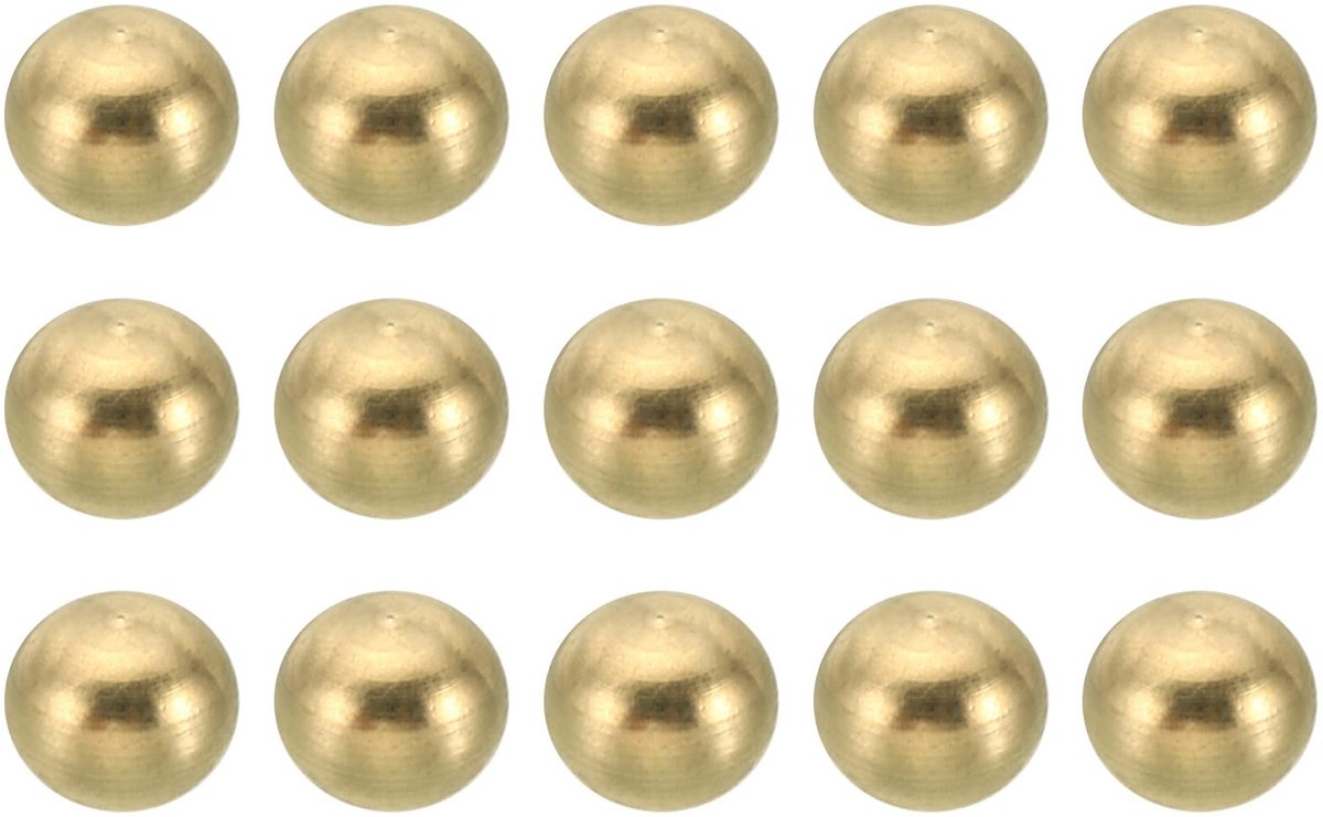 M3 x 0,5 schroefdraad hoedmoeren knop 15 stuks messing bal lamp decoratie schroefdoppen moer afdekmoer voor meubels verlichting of knutselproject 6 mm