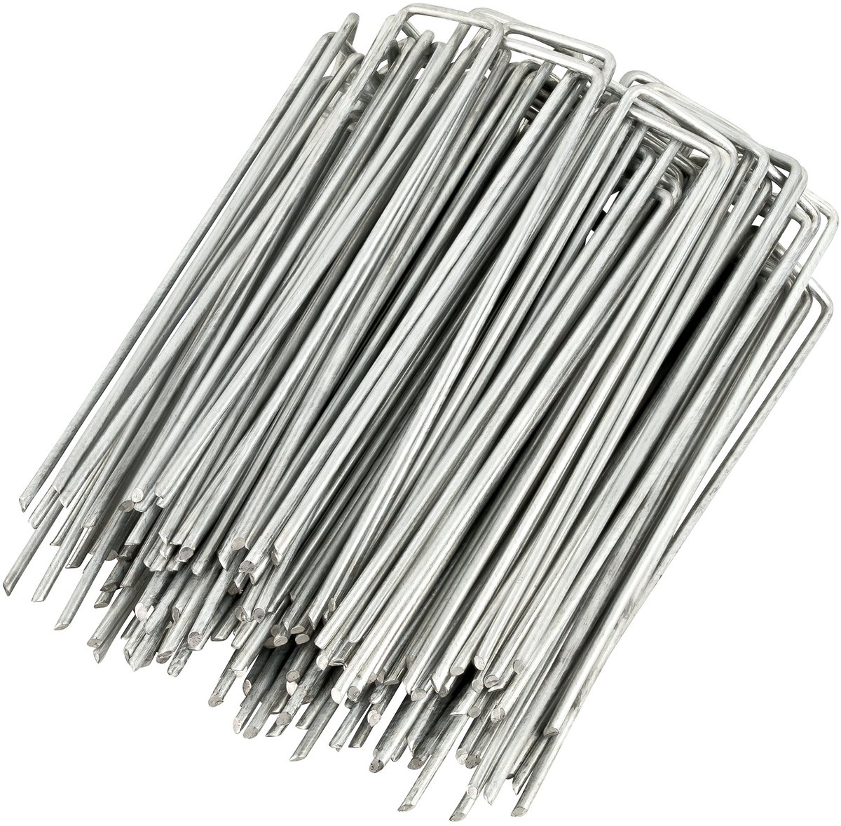 Set van 500 haringen van verzinkt roestvrij staal H150 mm, L 25 mm, Ø 2,9 mm platte kop