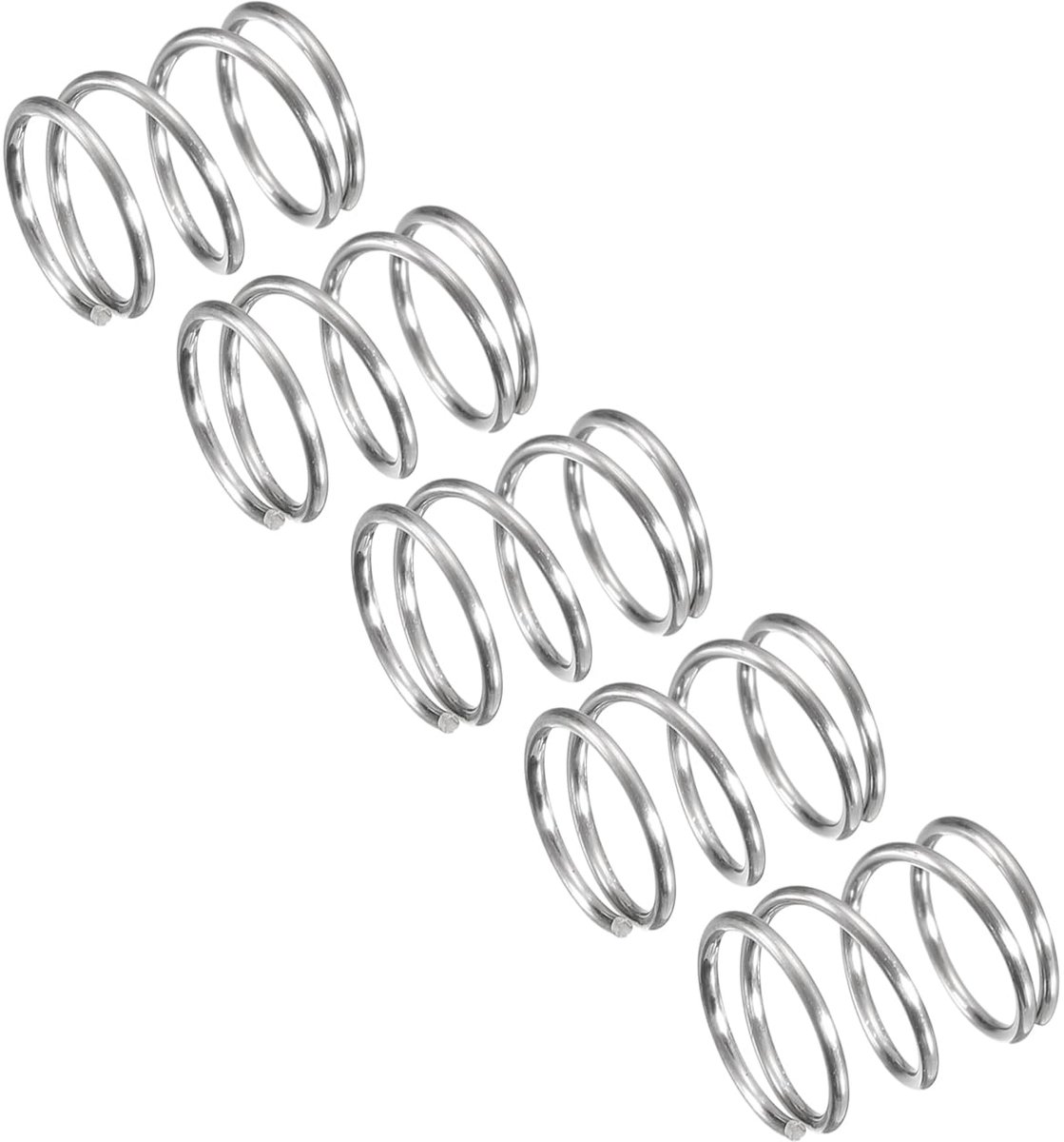 Drukveer 304 roestvrij staal 9 mm AD 0,8 mm draad grootte 10 mm vrije lengte zilverkleurig