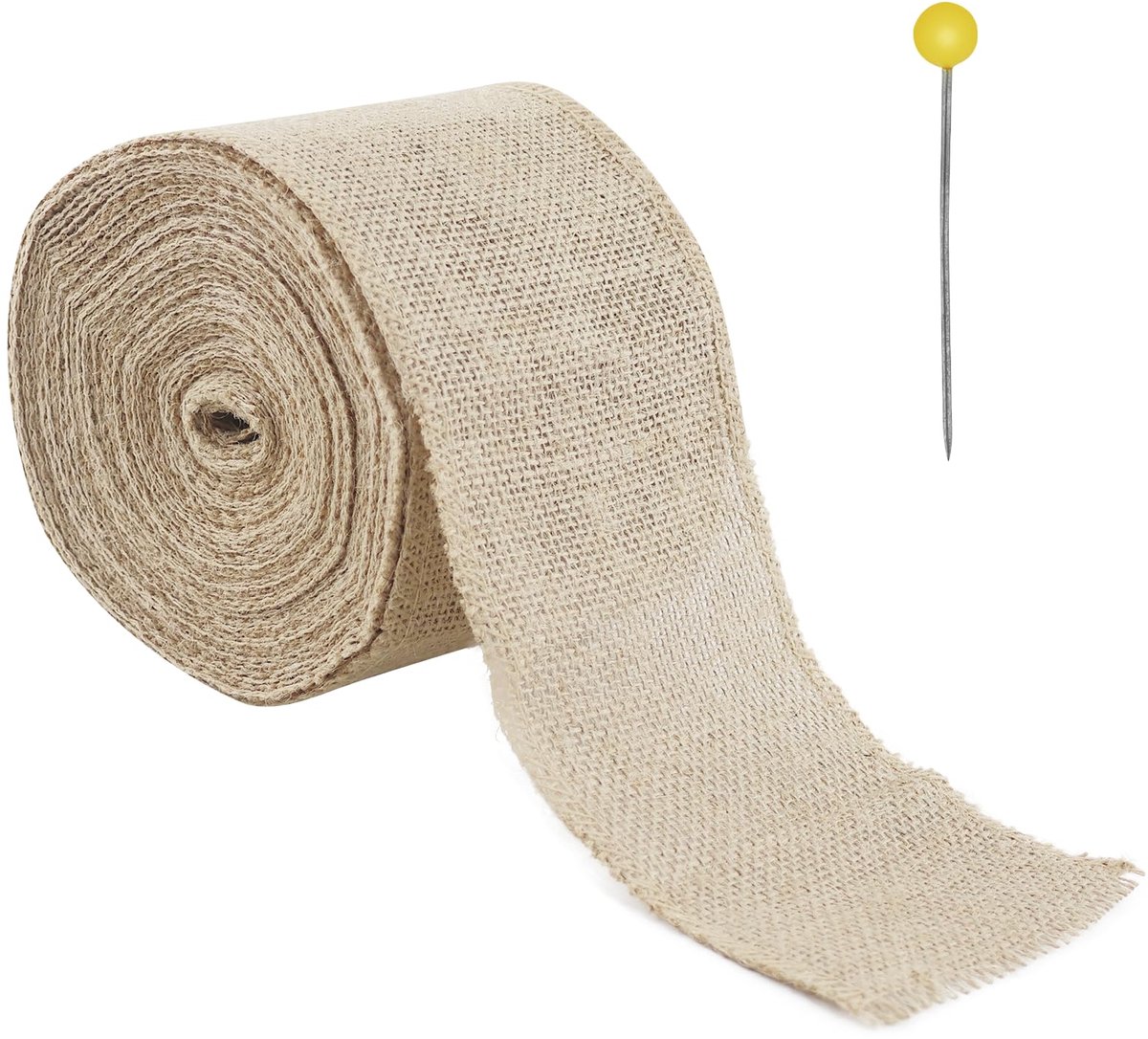 Jute lint, 12 m, 10 cm, vintage cadeaulint, zaklinnen voor bruiloftsdecoratie, geschenkverpakking, knutselen