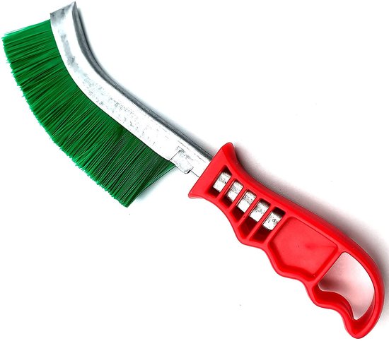 PVC Stijf Gebogen Gegolfd Achterkant Metaal, Ergonomische Kunststof Handgreep, Handborstel van PVC, Ideaal voor Het Reinigen van Gevoelige Materialen — afbeelding 2