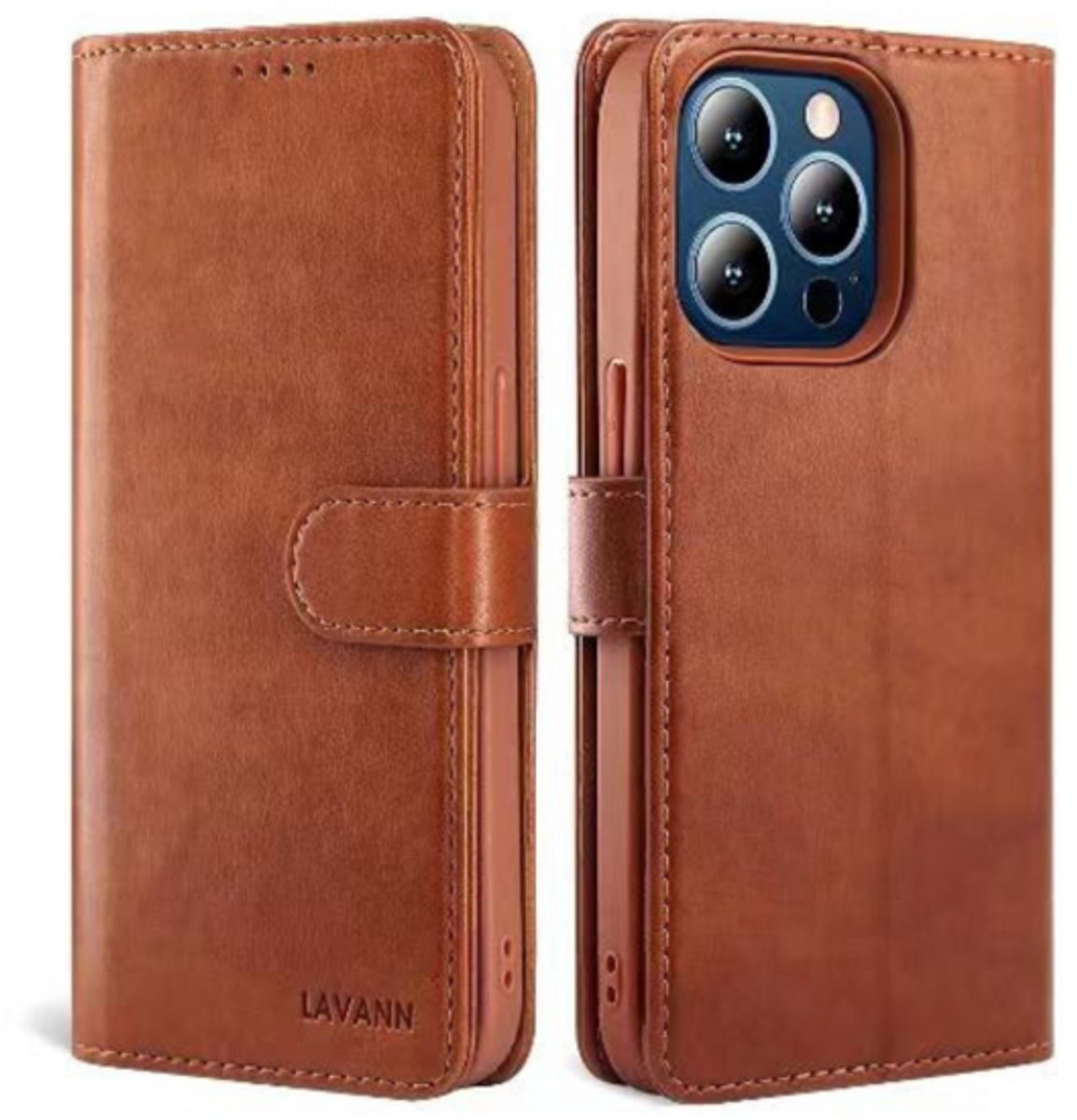 Lavann 2 in 1 Magnetic Leather Bookcase geschikt voor Samsung Galaxy A53 - Groen