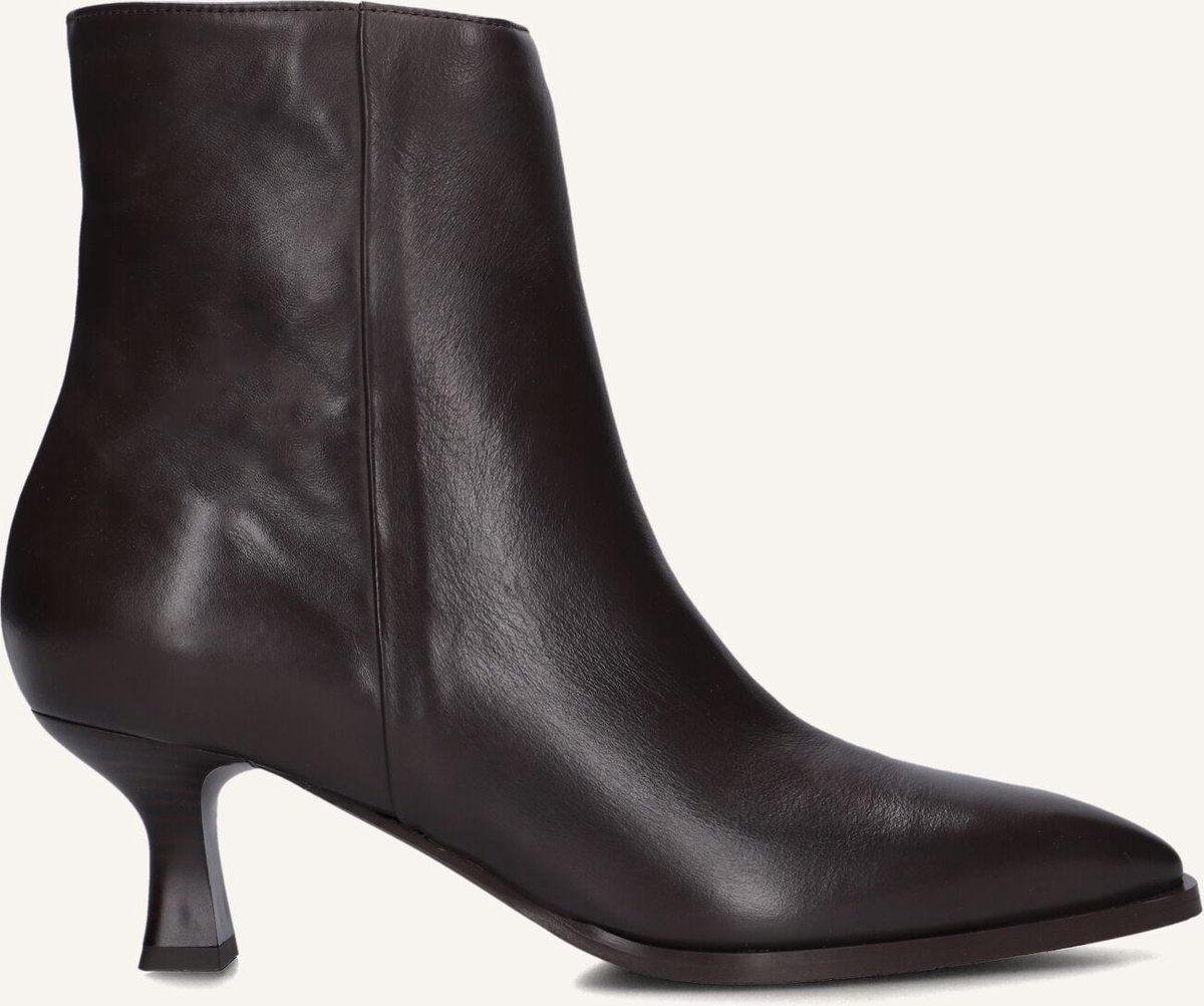 Notre-V 85936 Enkellaarsjes - Enkelboots met rits - Dames - Bruin - Maat 41