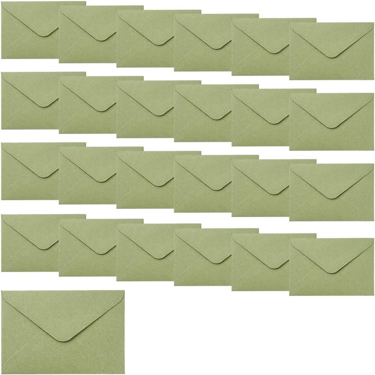 25 x Enveloppen in Eucalyptus (Groen) - 19.3 x 13.3 cm - Zonder Venster, met Natte Plakrand voor Bruiloftsuitnodigingen, Verjaardagskaarten, Kerstmis, Wenskaarten