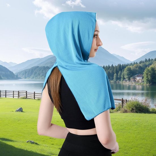 Koelhanddoek - Sporthanddoek - Warme Dagen - Directe Koeling - 60x30 cm - Blauw — afbeelding 5
