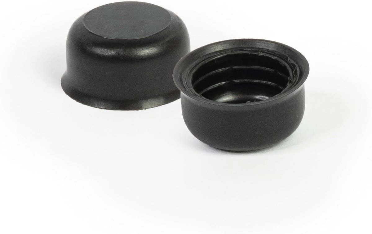 20 x zeskantige afdekkapjes, Made in Germany, beschermkappen M10, schroefdoppen, moerdoppen, afdekking schroeven, zwarte kunststof doppen