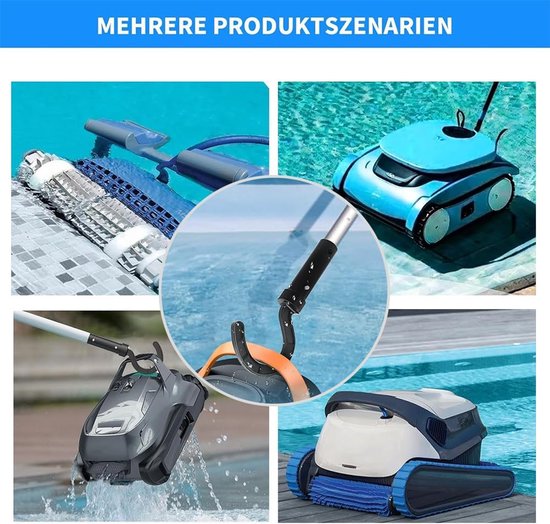 Haak voor zwembadrobot, met 5 afneembare versterkingsaluminium stangen, zwembadhaken voor zwembadzuigrobot, zwembadreinigingsaccessoires, haken, algemene haken voor zwembadreiniger — afbeelding 5