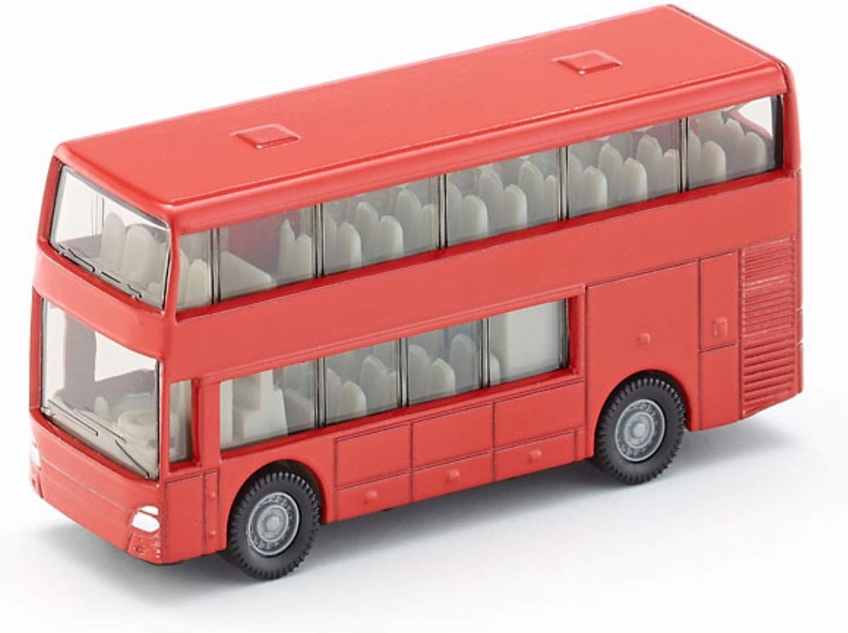 siku 1321, Double-Decker Bus, Metal/Plastic, Red, Toy car for children