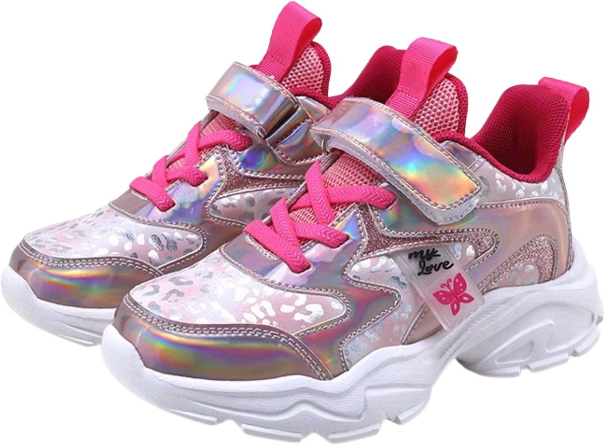 Currero Schoenen Meisjes Sneakers Comfortabel Wandelschoenen Casual Kinder Schoenen 35.5 Rode Roos