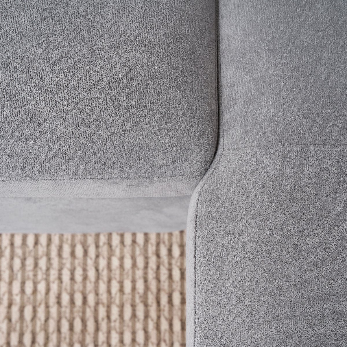 OKWISH Hoekbank 206 x 130 x 85 cm - Slaapbank Met Opbergruimte En Links Of Rechts Te Monteren Hoekdeel - Voor Woonkamer Of Logeerkamer - Chenille - Grijs
