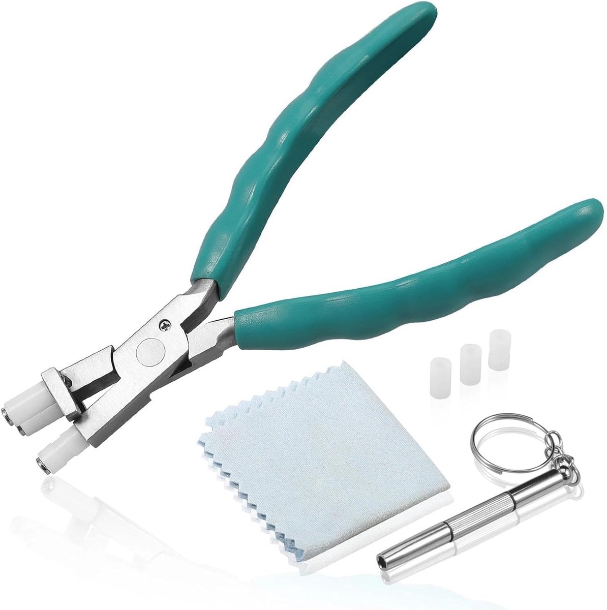 6 Inch Optische Trident Tang: Brillen Aanpassing & Reparatie Tool met Schroevendraaier & Glazen Doek