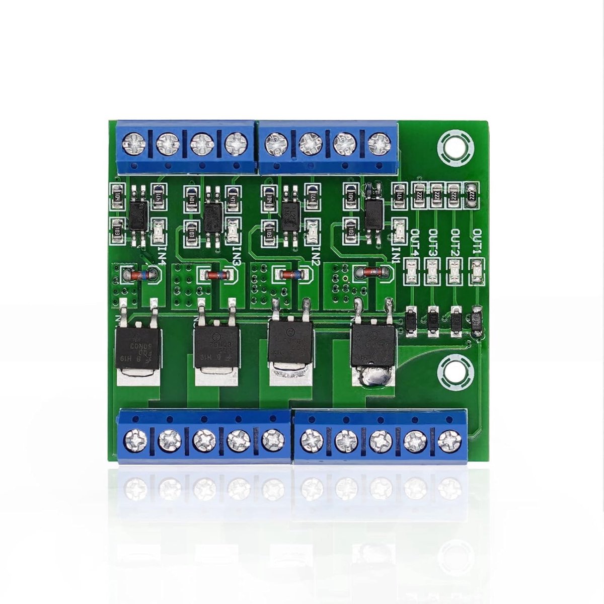 Mosfet PCB, PWM 4-kanaals SPS-versterker mosfet-module, MOS-FET-module, SPS-versterker printplaat drivermodule 3-20V tot 3.7-27VDC, 10A