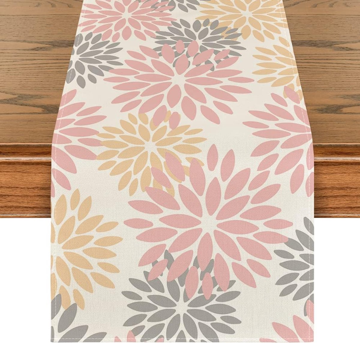 Mode Bloemen roze dahlia's zomer tafelloper seizoensgebonden keuken tafel decoratie binnen vakantie party decor 40x180 cm