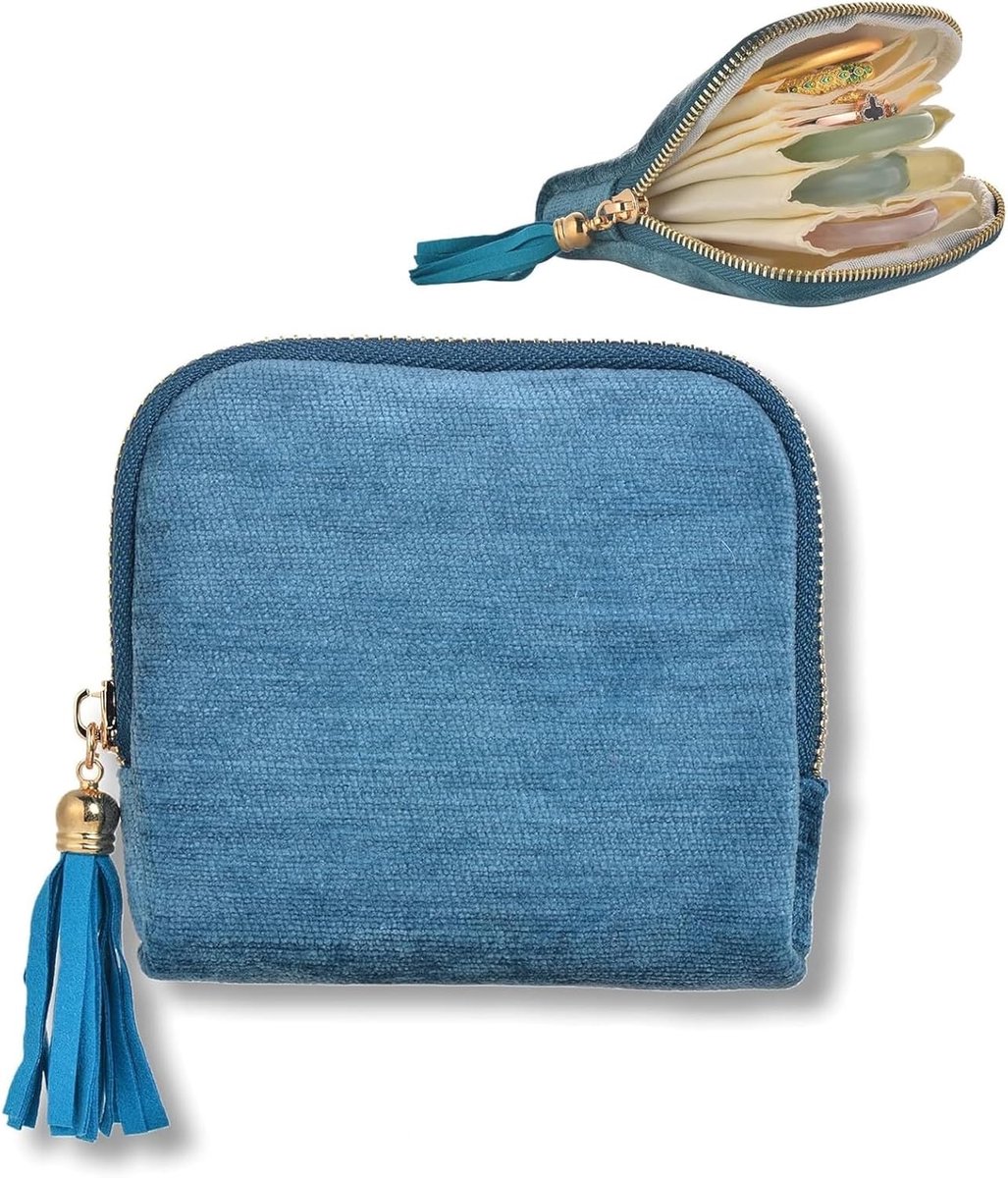 Sieraden Etui van Fluweel Beschermt Kettingen | Sieraden Reisetui Is Compact en Licht, Perfect voor Reizen, met Zachte Voering die Krassen en Klitten Voorkomt