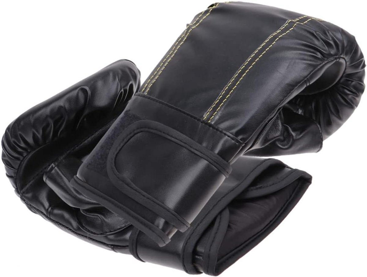 Volwassen Bokshandschoenen - Vechtsport handschoenen - Sport training - Ademend polyurethaan - Maat M - Zwart
