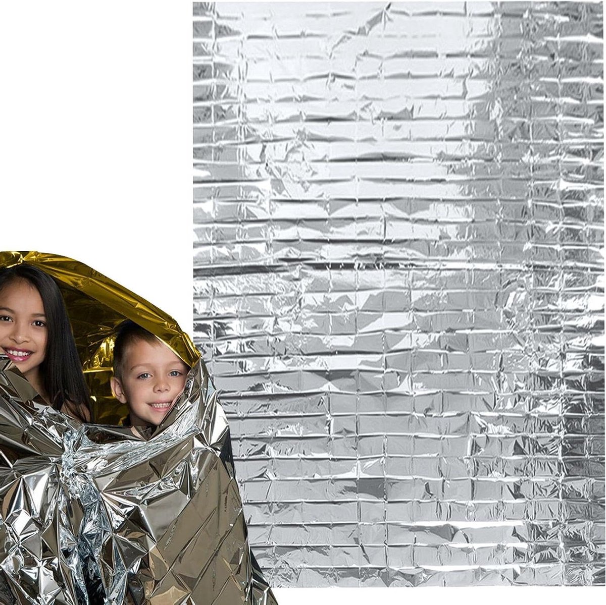 Nooddeken - Thermostal deken Overlevingsdeken - Buitenactiviteiten - Reflecteert lichaamswarmte - Niet gespecificeerd - Goud/Zilver