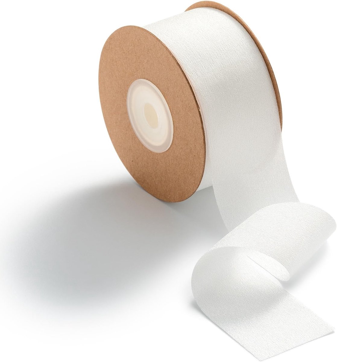 Lint Cadeaulint Wit Chiffon 3,8 cm x 23 m Decoratief Breed Lint voor Verjaardag Bruiloft Valentijnsdag DIY-Projecten en Knutselwerkjes