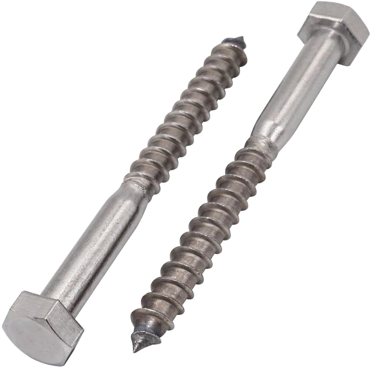 Houtschroeven met zeskantige kop M8 x 80 mm, DIN 571 slotschroeven, zeskantbout, lagbouten