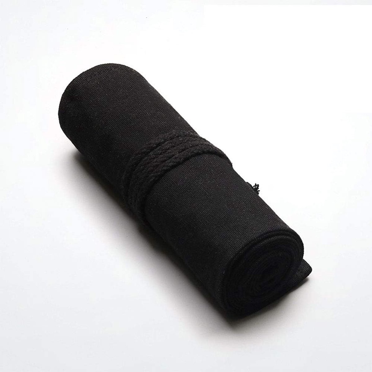 Kunstenaar Pencilsholder Roll, Canvas Potlood Wrap Case Gekleurde Pen Houder Opbergzakje, Zwart, 72 hole, Zwart 72 gaten