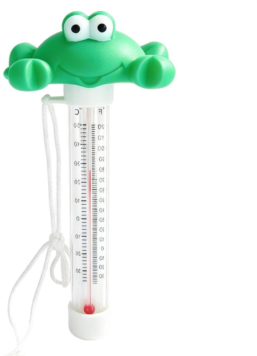 Drijvende Zwembad Thermometer - Waterthermometer Bad - Water Temperatuur Meten - Charmant Zeedier Ontwerp - 19 cm - Grote Krab