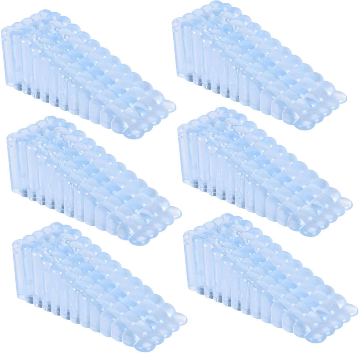 Deur Stopper - Deur Buffer Wig - Voorkomt Dichtslaan - Antislip Bodem - 6 Stuks - Transparant