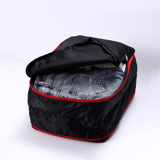 Waterdichte Compressiezakken - Reis Organizer - Kleding Opbergen - Duurzaam Oxford Weefsel - 37.8L x 35B x 1H cm - Zwart — afbeelding 4
