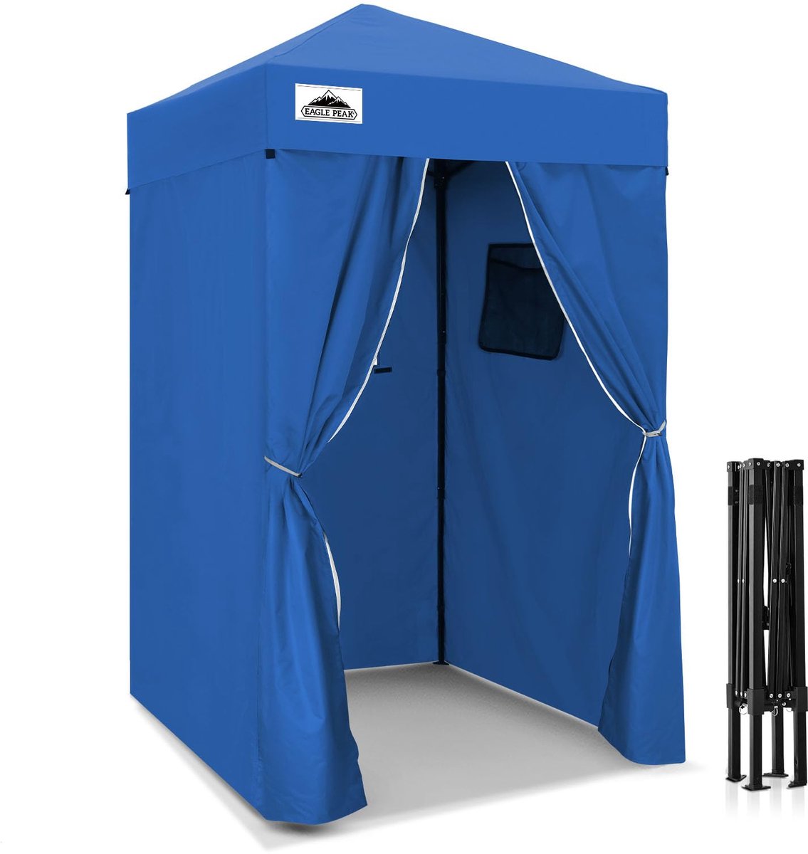SnelShoppen - Flex Ultra Compact 4x4 Pop-up Luifel, Zonneschuilplaats, Draagbare Privacy Cabana voor Camping, Zwembad, Fotoshoots - Blauw